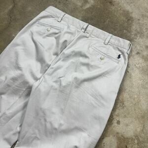 Vintage 90s Preppy Polo Ralph Lauren Beige Ethan Chino Pants Size 36x31